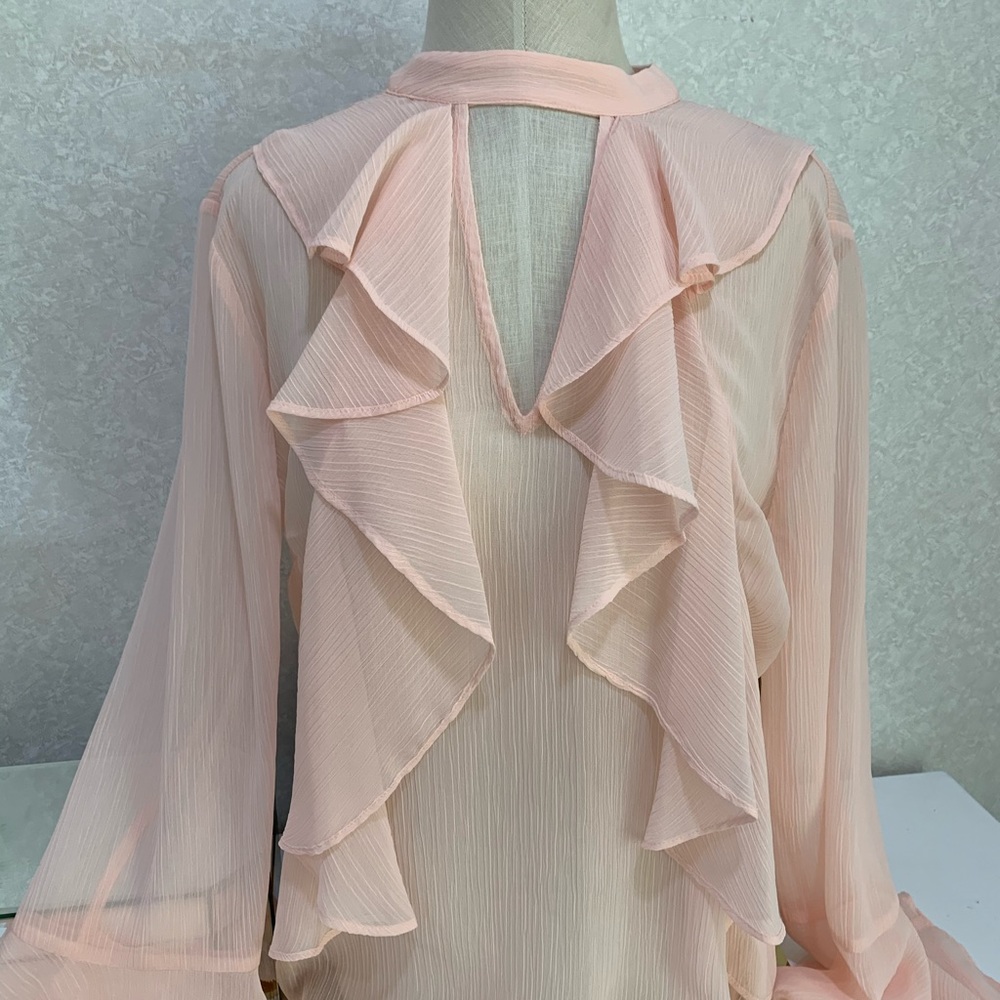 Sheer Peach Meringue Blouse